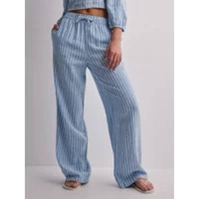ONLY Onlcaro Mw Linen Bl Pull-Up Pant Cc Pnt |Blå |S x 32