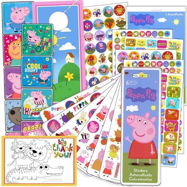Peppa Stickers Activity Set - Bundle Includes Peppa Pig Stickers Flip Pack  Peppa Reward Stickers  and 2-Sided Door Hanger (Peppa Sticker Activity)