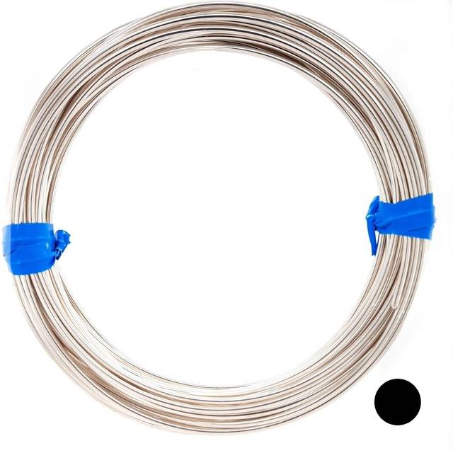 18 Gauge  935 Argentium Silver Wire (Round) Dead Soft Made in USA - 1FT by CRAFT WIRE