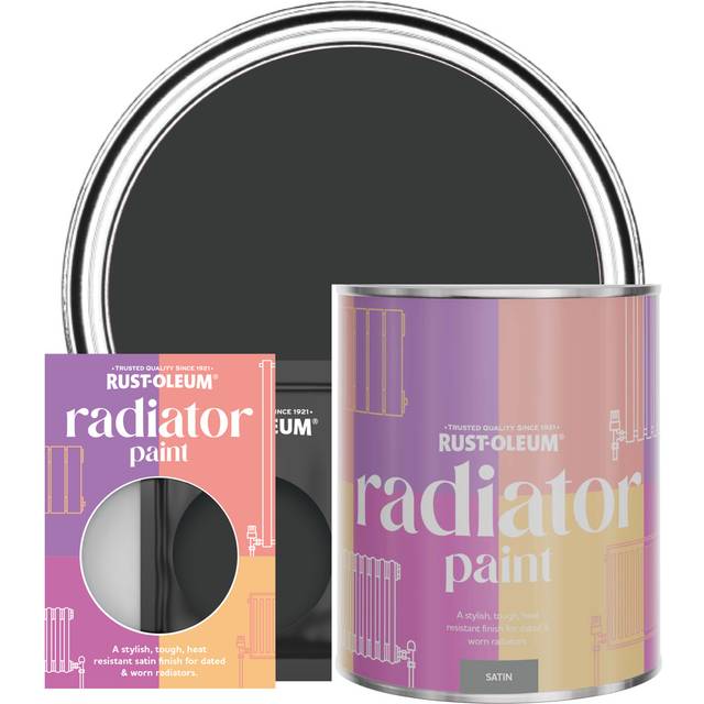 Rust-Oleum Radiator Paint, Satin Finish - Natural Charcoal (Black) - 10ml
