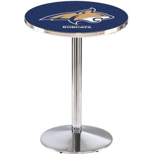 Holland Bar Stool L214C4236MontSt 42 in. Montana State Bobcats Pub Table with 36 in. Top, Chrome