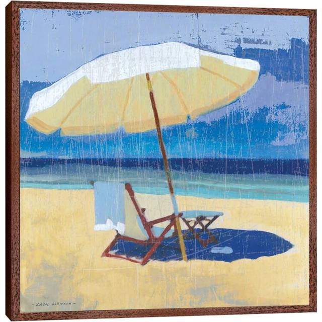 Seating for I by Carol Robinson - Graphic Art Print on Canvas - Classic Brown Wood Framed Canvas (93.98 cm H x 93.98 cm W x 4.445 cm D)