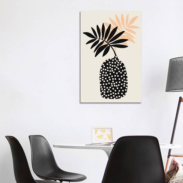 Still Life with Vase and Tropical Leaves by Alisa Galitsyna - Wrapped Canvas Graphic Art (101.6cm H x 66.04cm W x 1.91cm D)