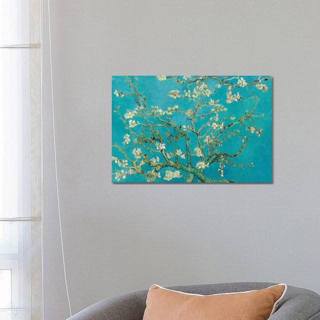 Almond Blossom, 1890 by Vincent Van Gogh - Painting Print on Canvas - White Framed (66.04 cm H x 45.72 cm W)