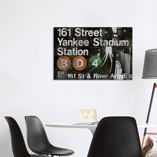 'Nyc Subway Station II' Typographic Print on Wrapped Canvas (101.6 cm H x 66.04 cm W x 1.91 cm D)