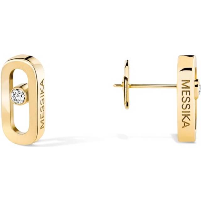 Messika Yellow Gold and Diamond Move Uno Earrings - One size