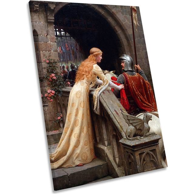 God Speed Picture by Edmund Leighton - Wrapped Canvas Painting (45.7cm H x 30.5cm W x 2cm D)