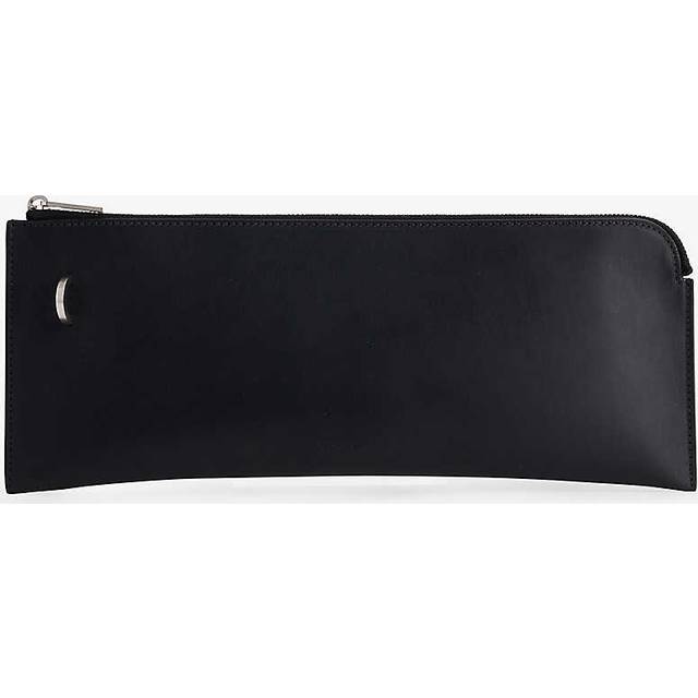 Rick Owens Womens Black Brand-debossed Leather Wallet 1size - BLACK