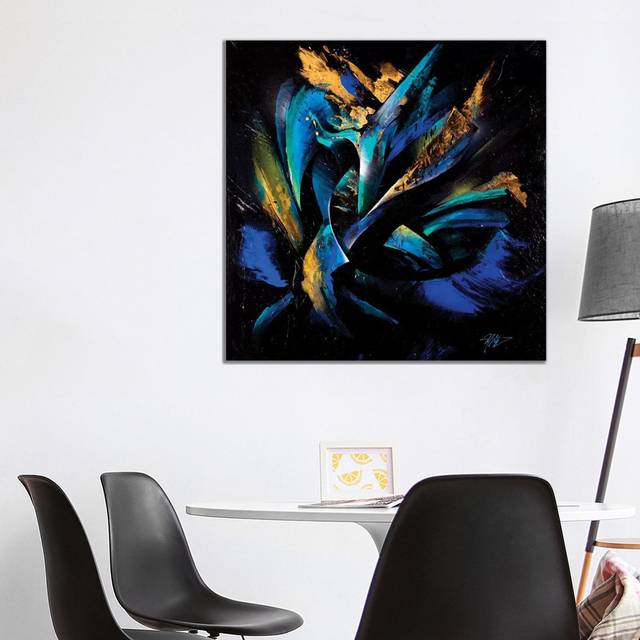 Northern Lights by Michael Goldzweig - Wrapped Canvas Painting (93.98 cm H x 93.98 cm W x 3.175 cm D)