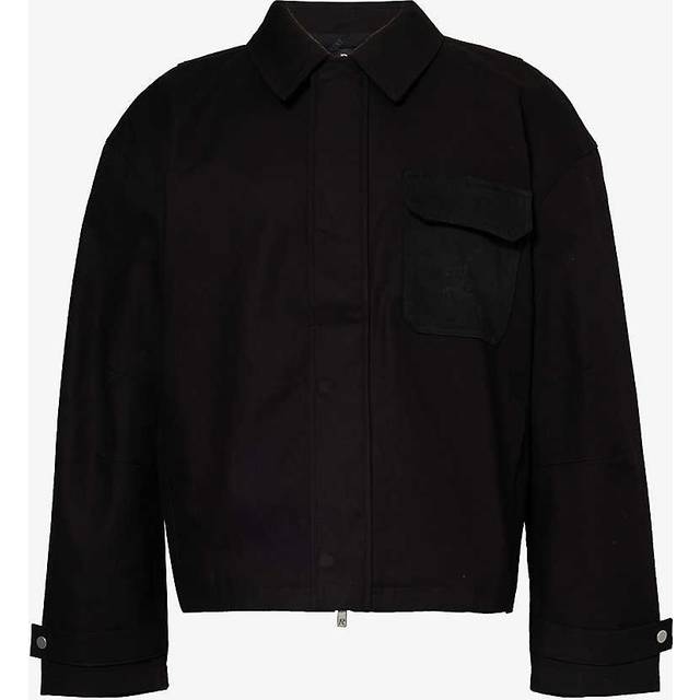 Represent Mens Black Horizons Collared Cotton Twill Jacket M - BLACK