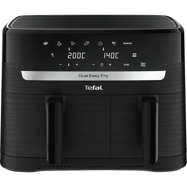 Tefal Easy Fry Dual Drawer Air Fryer, 8.3L, Black
