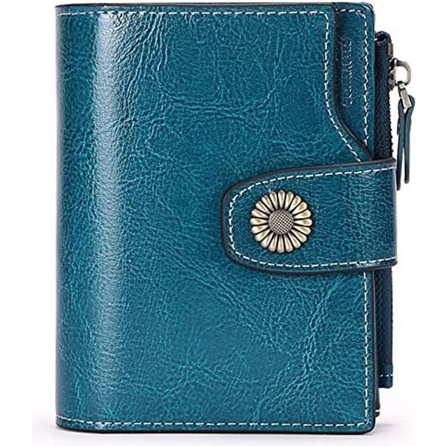 SENDEFN Small Women Wallet Genuine Leather RFID Blocking Bifold Small PurseÂ