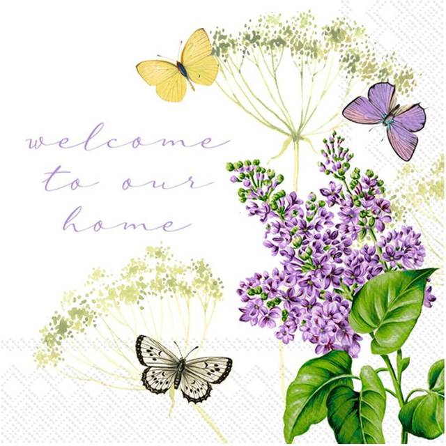 IHR Spring Butterfly Home Print Cocktail Paper Napkins 20 Disposable 3-Ply