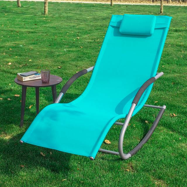 Hansin Sun Lounger - Blue (86cm H X 62cm W X 158cm L)