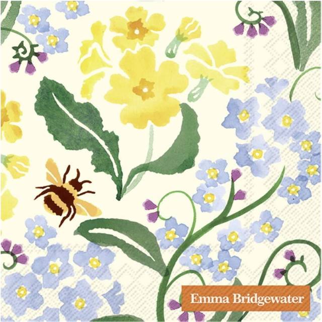 IHR Watercolour Spring Flowers Print Cocktail Paper Napkins 20 Disposable 3-Ply