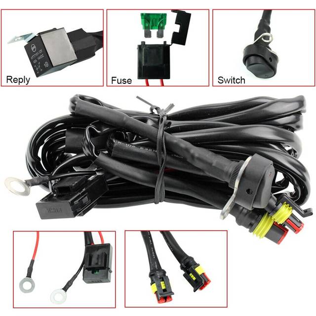 Motorcycles LED Fog Light Wiring Harness Wire for R1200GS / F800GS