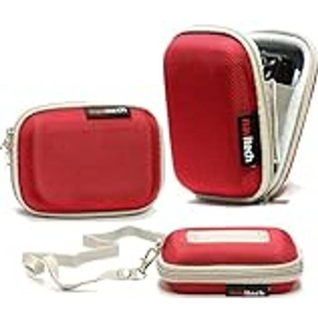 Navitech red camera case for canon powershot v10