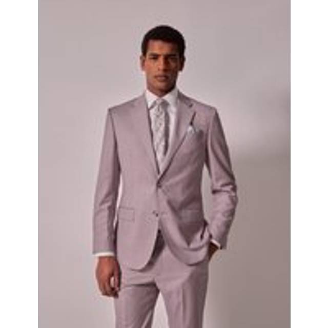 Hawes & Curtis Tailored Fit Pink Sharkskin 1913 Suit Jacket Size: 38 reg (EU 48)