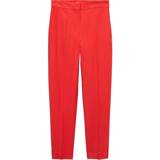 Coral Red Straight Suit Trousers (S)