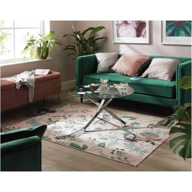 Jungle Cotton Flatweave Rug - 120x170cm - Blush