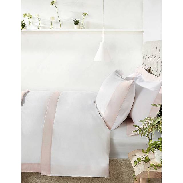 The White Company Petalstrpe Portobello Single Cotton Flat Sheet Super King - PetalStrpe