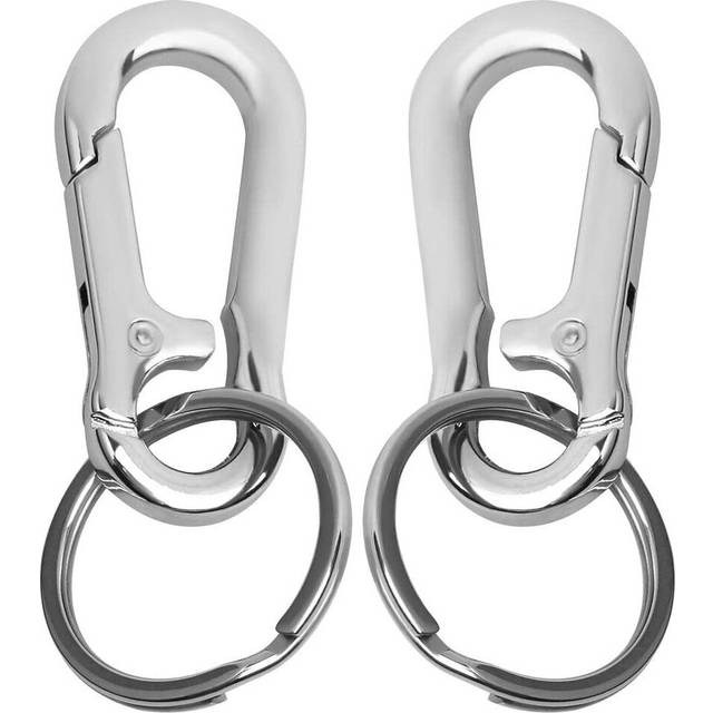 nuoshen Keychain,2 Pcs Metal Keyring Carabiner Clip Keyring Keychains for Craft Lobster Clasps Swivel Clips Key Chain for Men