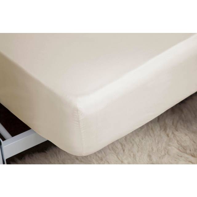 Luxury Silk Range 450 Thread Count Fitted Sheet - Ivory (Kingsize)