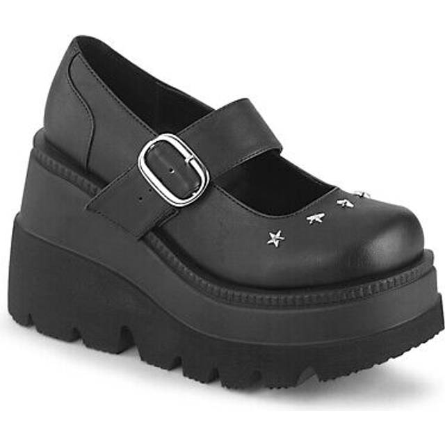 DemoniaCult - Shaker 23 Black - Heels - black - EU 38 - Synthetic/Textile/Rubber,Fake Leather