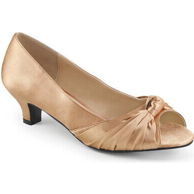 (UK 6/EU 39/US 9) Pleaser Pink Label Womens Pumps FAB-422 Blush Satin