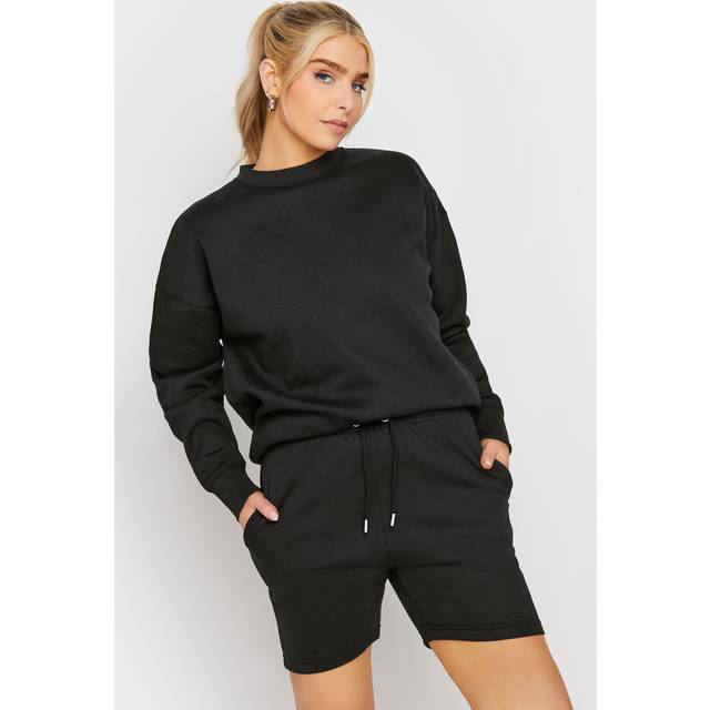 Black Drawstring Waist Jogger Shorts L-Xl Pixiegirl Regular | Petite Women's Casual Shorts - L-XL