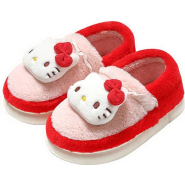 (  HelloKitty,   41-42=Foot Length25.5-26cm) Sanrio Slippers Hello Kitty Plush Shoes Kuromi My Melody Home Cotton Slippers