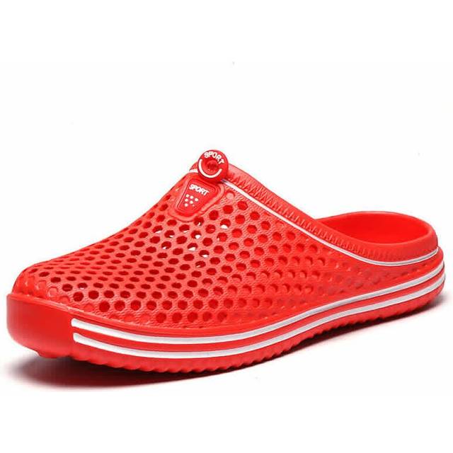 (Red, 39) Womens Garden Clogs Sandals Slip on Mules Water Beach Shoes Size 3-10.5