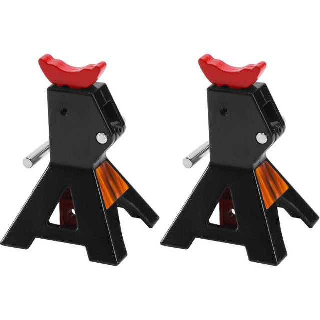 2PCS Metal 3 Ton Simulated Height Adjustable Repair Bracket Scene Tool Lifting for 1/10 TRX4 D90 CC01 RC Climbing Car Black