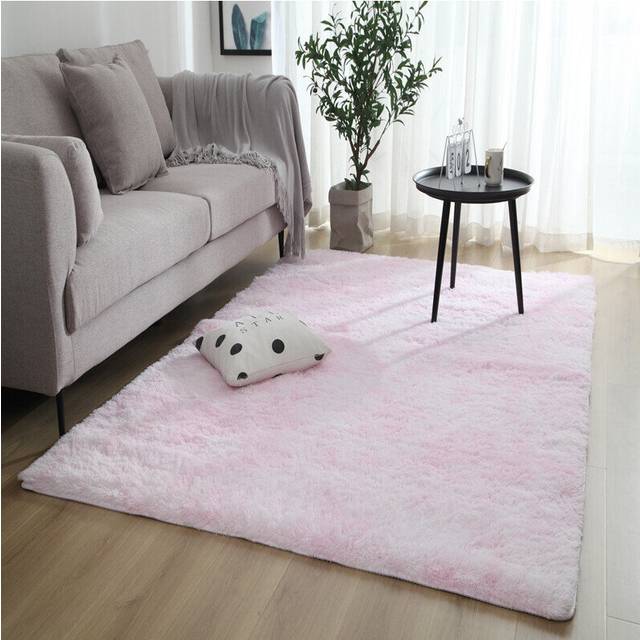 (50*160, light pink) Large Shaggy Fluffy Rugs Anti Slip Soft Carpet for Luxury Floor Area Bedroom Living Dining Room
