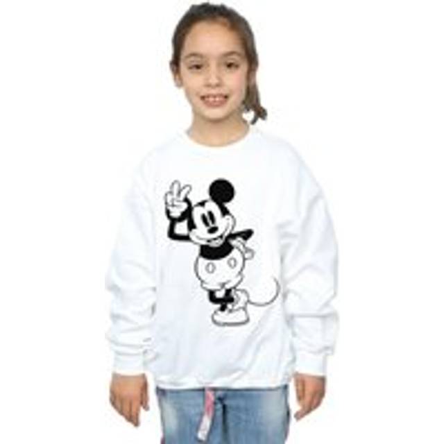 Mickey Mouse Peace Hand Sweatshirt - White - 9 Years
