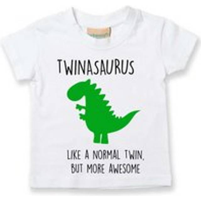 Twin Dinosaur Tshirt - White - 5-6 Years