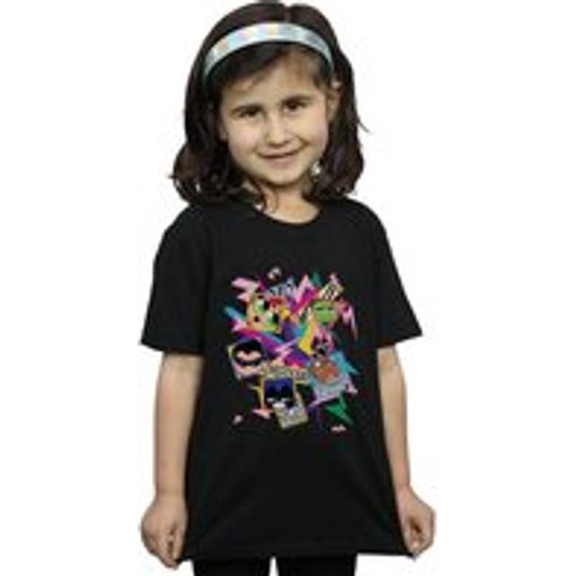 (9-11 Years, Black) DC Comics Girls Teen Titans Go 80s Icons Cotton T-Shirt