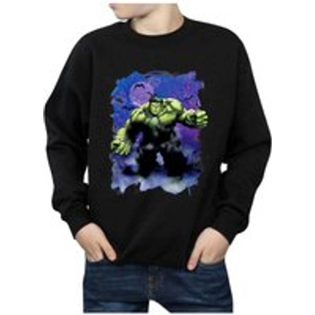 Hulk Halloween Spooky Forest Sweatshirt - Black - 9 Years