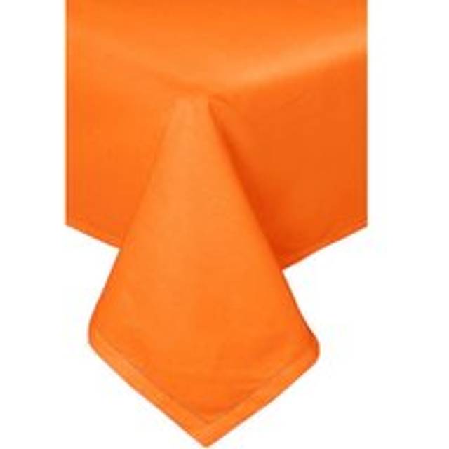 Homescapes Plain cotton Burnt Orange Tablecloth, 70 x 120 Inches