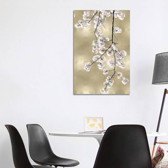 Pink Blossoms on Gold III - Wrapped Canvas Photograph (101.6cm H x 66.04cm W)