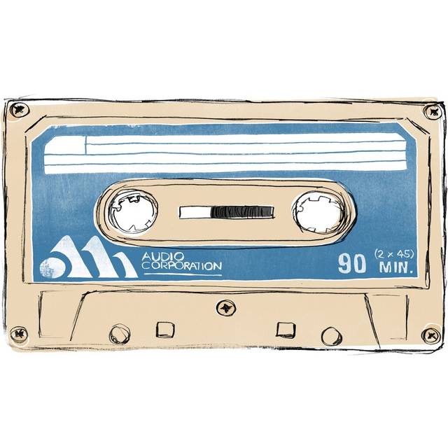 Mix Tape III by June Erica Vess - Wrapped Canvas Painting (20cm H x 30cm W)