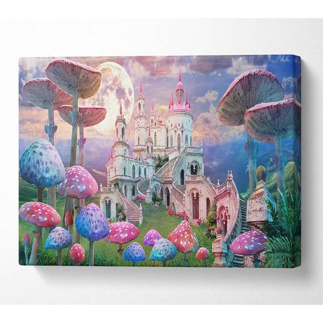 Huge Tall Mushrooms - Wrapped Canvas Graphic Art (66cm H x 106.6cm W)