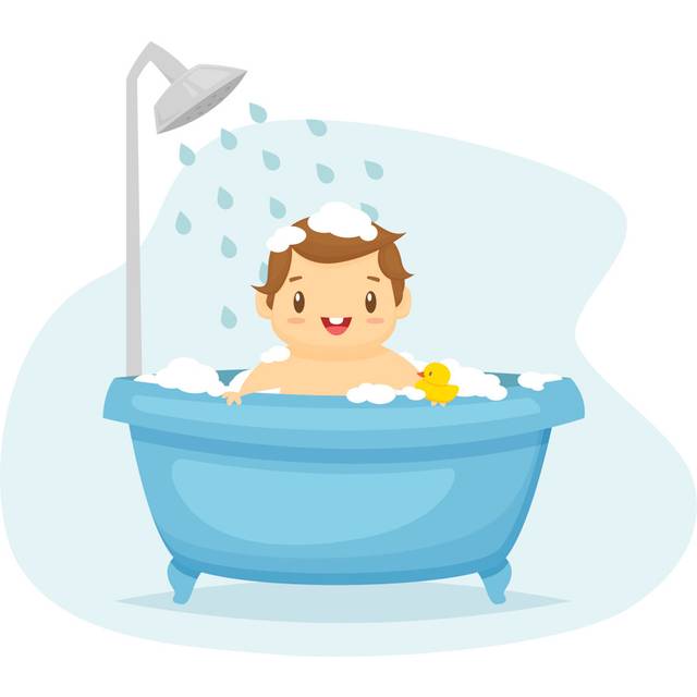 Vanya Baby Boy In Bath - Wrapped Canvas Graphic Art (76cm H x 76cm W x 3.8cm D)