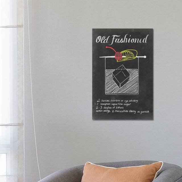 Chalkboard Cocktails Collection V by - Wrapped Canvas Graphic Art (20.32 cm H x 30.48 cm W)