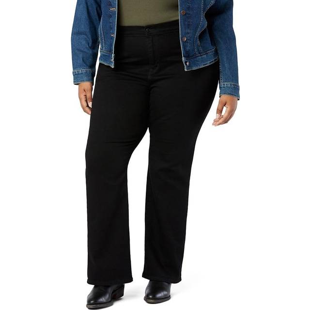 Levi Strauss Signature Gold Women's Size Modern Bootcut Jeans Standard and Plus  Black Opal 5d  18 Short