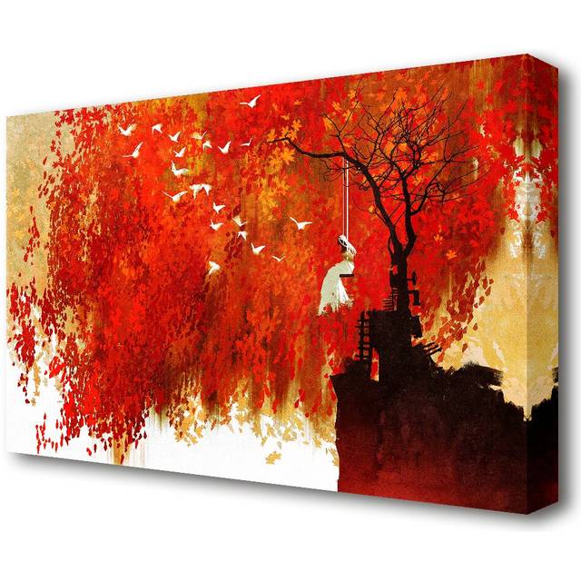 'Wedding Day Wonder Forest' Wrapped Canvas Painting Print (66 cm H x 101.6 cm W)