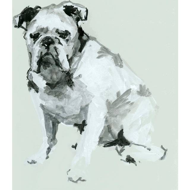 A Very Pastel Modern Dog VI by Cartissi - Wrapped Canvas Painting (91cm H x 91cm W x 3.8cm D)