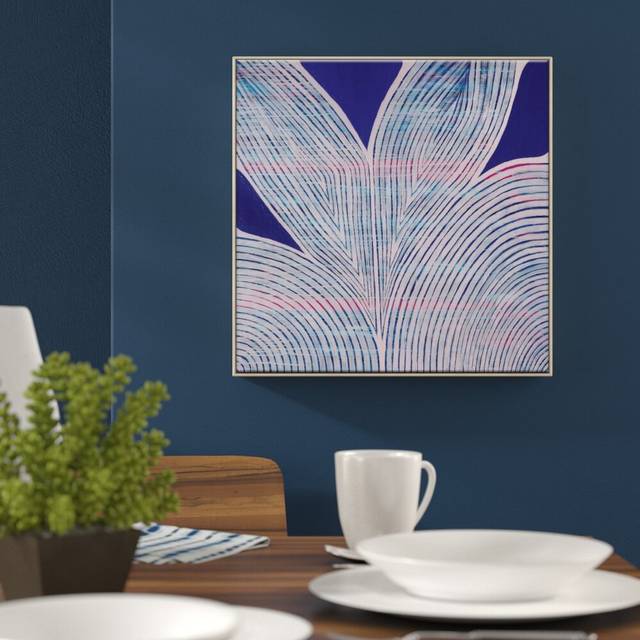 'Boho Splash' Oil Painting Print on Canvas - Floater Frame (42.5cm H x 42.5cm W)