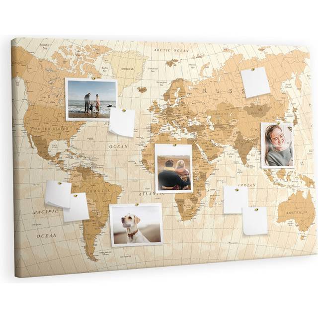 Wedemeyer Wall Mounted Cork Board - Orange (80cm H X 120cm W X 2.5cm D)