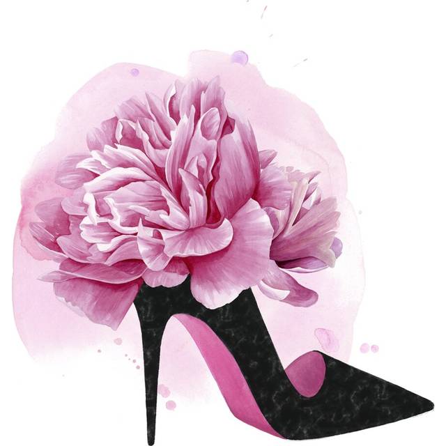 Flower Heel II by Grace Popp - Wrapped Canvas Painting (91cm H x 91cm W)